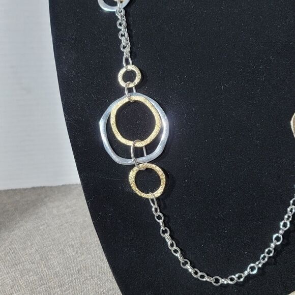 Premier Designs necklace & bracelet mixed metals - Picture 5 of 15